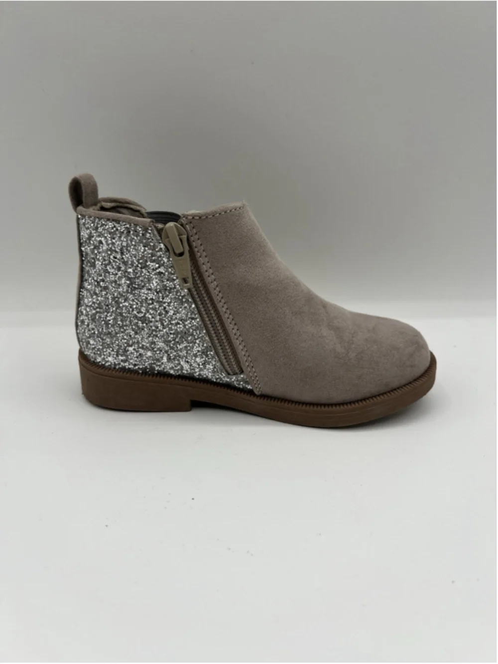 Jumping Beans Camryn Toddler Girl Ankle Boots Silver Size 10